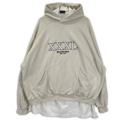 BALENCIAGA バレンシアガ 22年 720406 オフホワイト ドッキングパーカー トップス