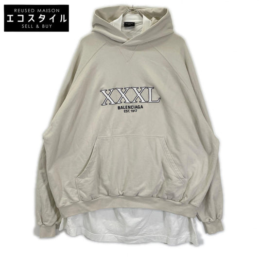BALENCIAGA バレンシアガ 22年 720406 オフホワイト ドッキングパーカー トップス