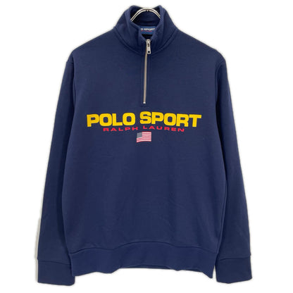 PoloSportRalphLauren ポロスポーツラルフローレン ネイビー ハーフジップスウェットシャツ トップス