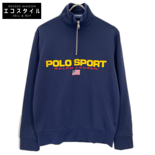 PoloSportRalphLauren ポロスポーツラルフローレン ネイビー ハーフジップスウェットシャツ トップス