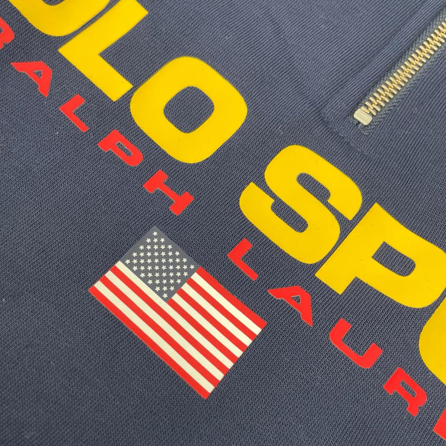 PoloSportRalphLauren ポロスポーツラルフローレン ネイビー ハーフジップスウェットシャツ トップス