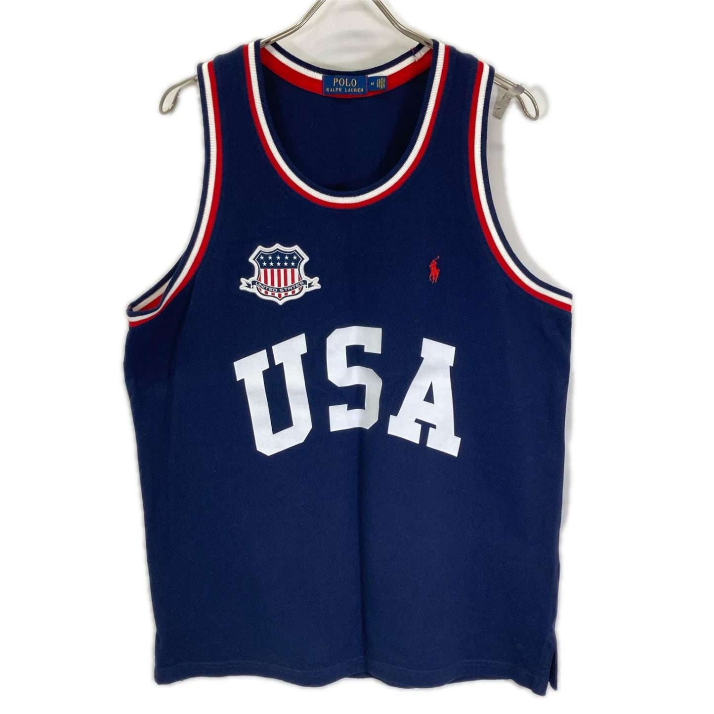POLObyRalphLauren ポロラルフローレン ネイビー ネイビー　USAプリント タンクトップシャツ トップス