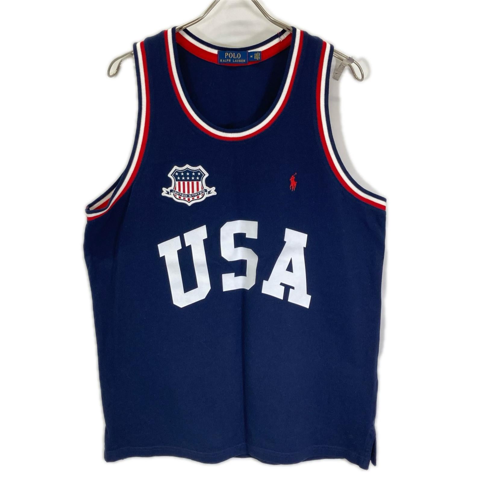 POLObyRalphLauren ポロラルフローレン ネイビー ネイビー　USAプリント タンクトップシャツ トップス