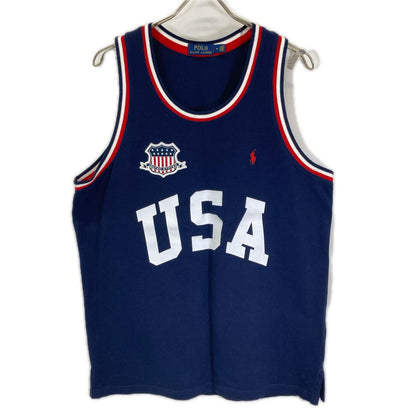 POLObyRalphLauren ポロラルフローレン ネイビー ネイビー　USAプリント タンクトップシャツ トップス