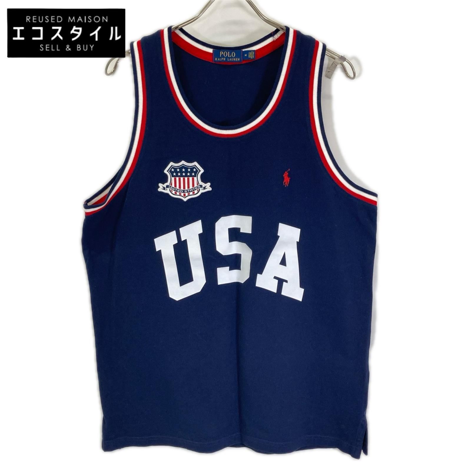 POLObyRalphLauren ポロラルフローレン ネイビー ネイビー　USAプリント タンクトップシャツ トップス