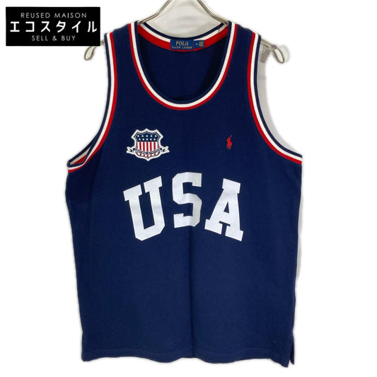 POLObyRalphLauren ポロラルフローレン ネイビー ネイビー　USAプリント タンクトップシャツ トップス
