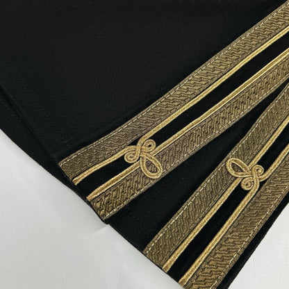 POLObyRalphLauren ポロラルフローレン ブラック 金ボタン 金刺繍サイドライン フレアデニム ボトムス