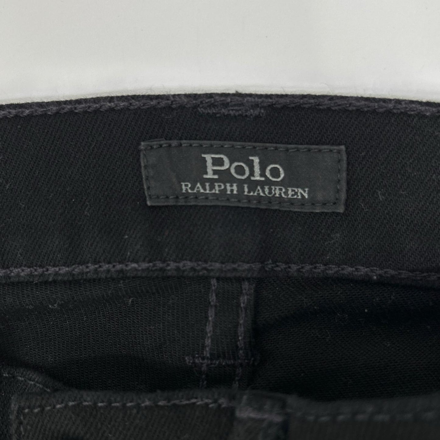 POLObyRalphLauren ポロラルフローレン ブラック 金ボタン 金刺繍サイドライン フレアデニム ボトムス