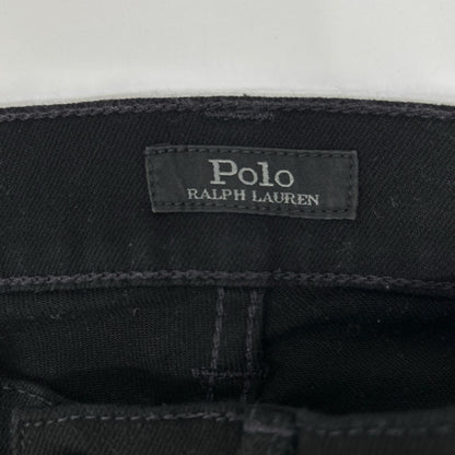 POLObyRalphLauren ポロラルフローレン ブラック 金ボタン 金刺繍サイドライン フレアデニム ボトムス