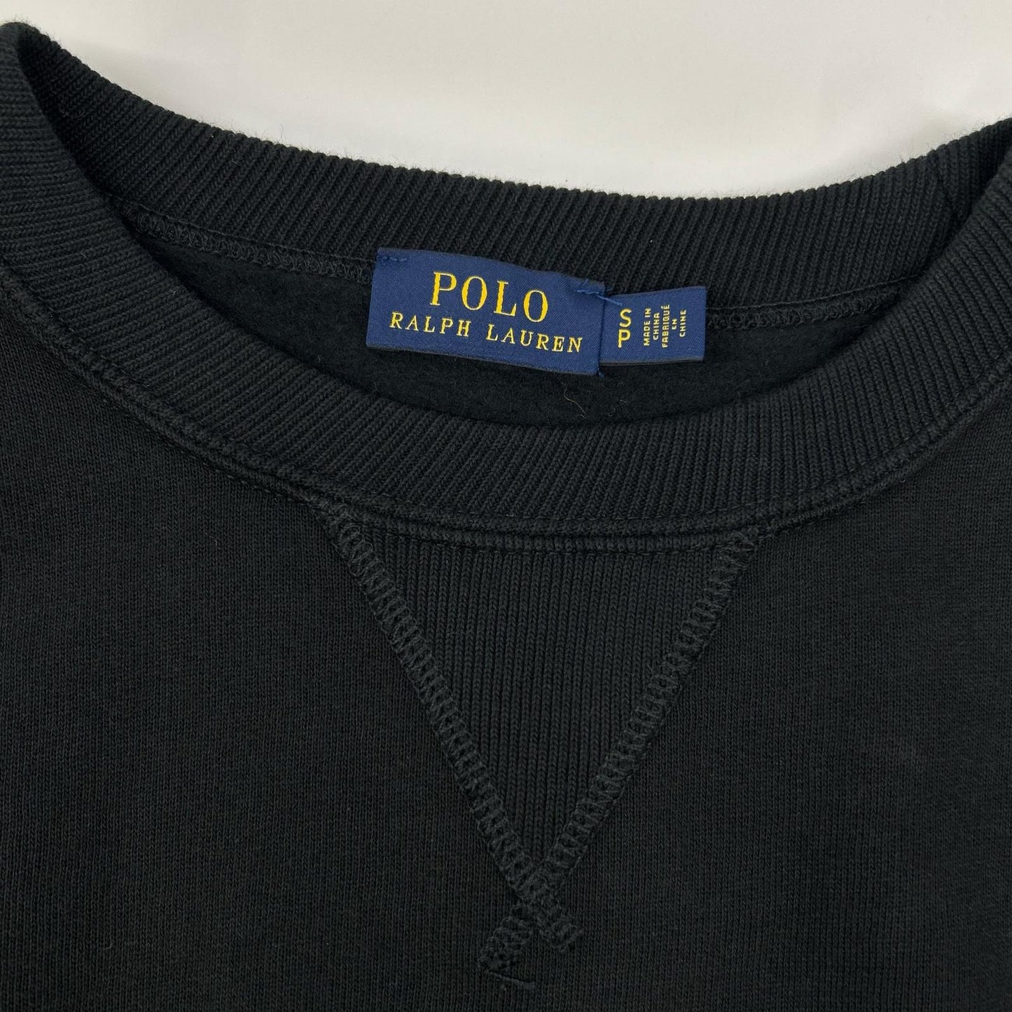 POLObyRalphLauren ポロラルフローレン ブラック ゴールド刺繍 現行QRtタグ スウェットトレーナ トップス