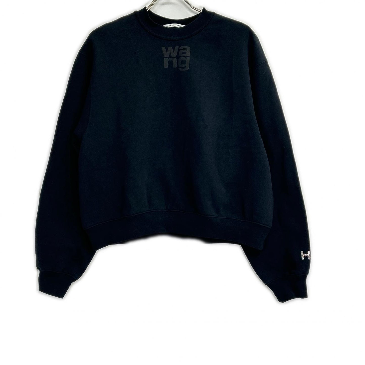 ALEXANDER WANG アレキサンダーワン 【Alexander Wang.T】ブラック ロゴスウェットトレーナ トップス