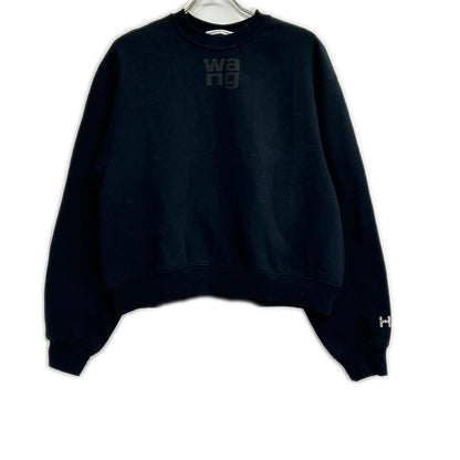 ALEXANDER WANG アレキサンダーワン 【Alexander Wang.T】ブラック ロゴスウェットトレーナ トップス