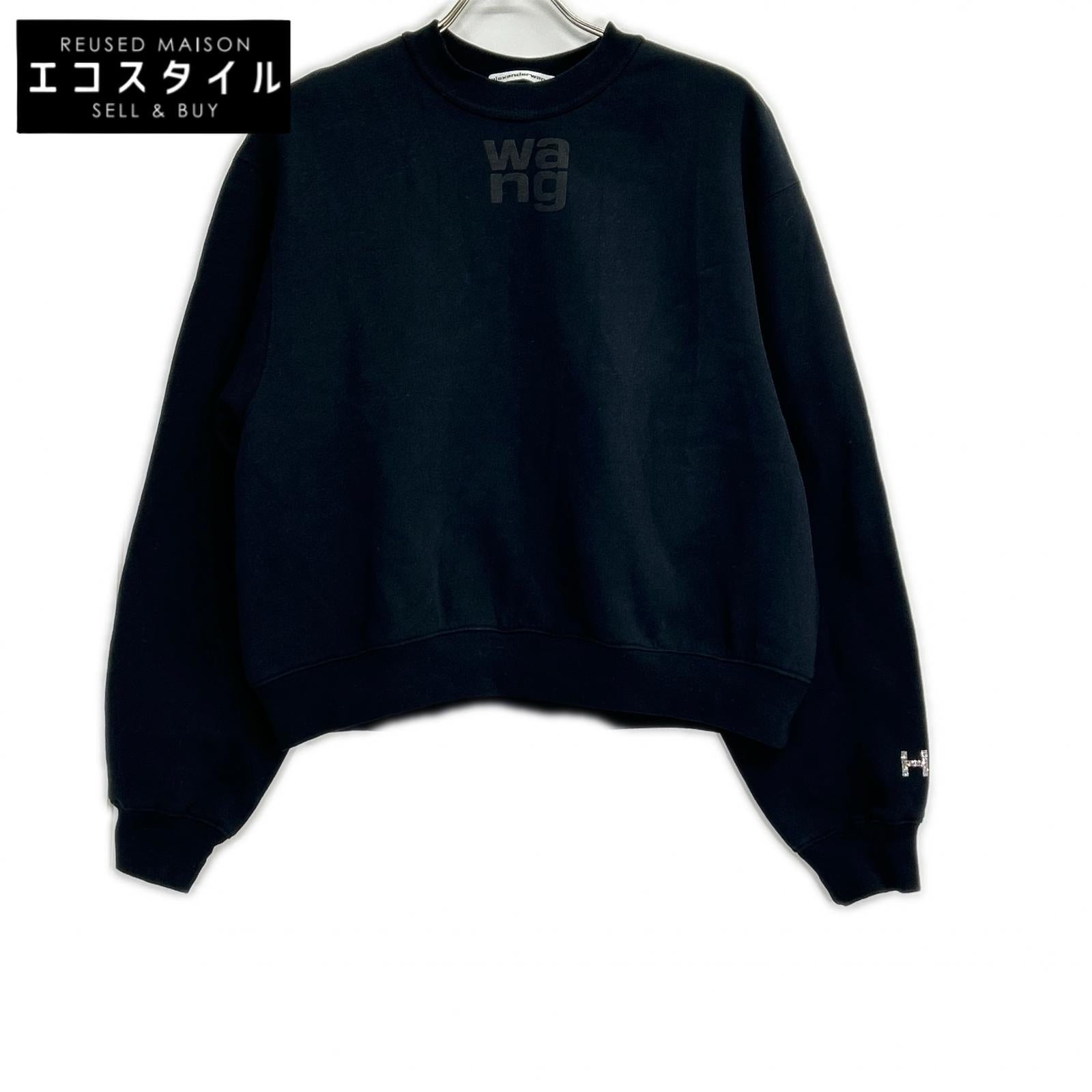 ALEXANDER WANG アレキサンダーワン 【Alexander Wang.T】ブラック ロゴスウェットトレーナ トップス