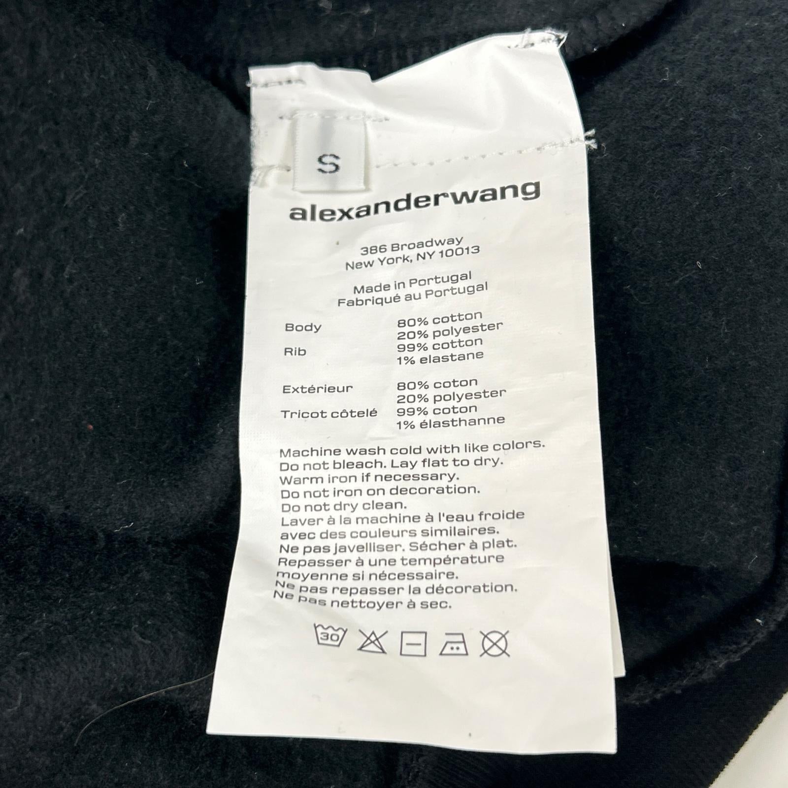 ALEXANDER WANG アレキサンダーワン 【Alexander Wang.T】ブラック ロゴスウェットトレーナ トップス