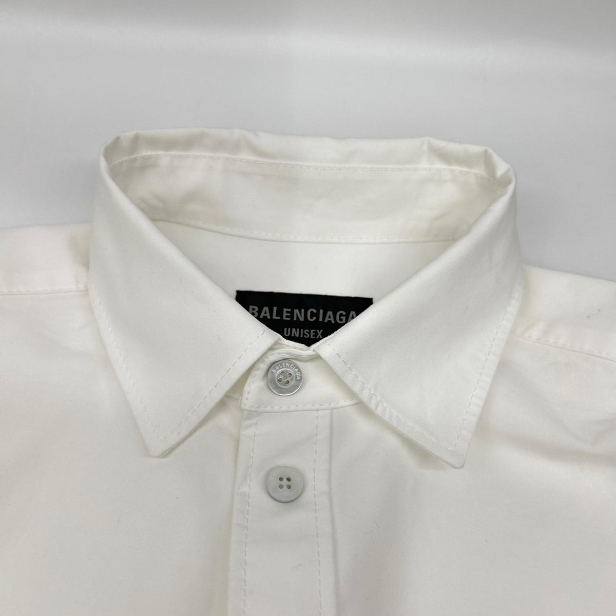 BALENCIAGA バレンシアガ 24年 794462 ホワイト オーバーサイズ長袖シャツ トップス