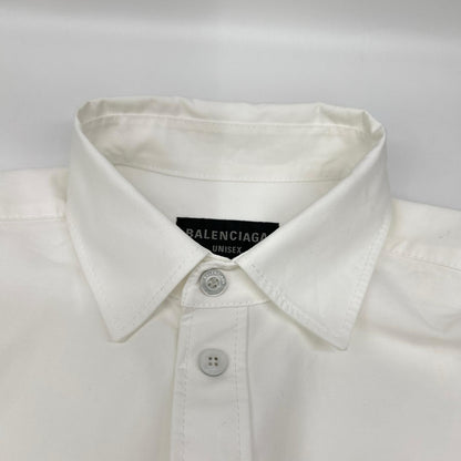 BALENCIAGA バレンシアガ 24年 794462 ホワイト オーバーサイズ長袖シャツ トップス