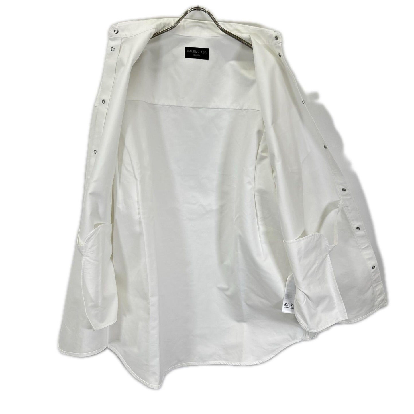 BALENCIAGA バレンシアガ 24年 794462 ホワイト オーバーサイズ長袖シャツ トップス