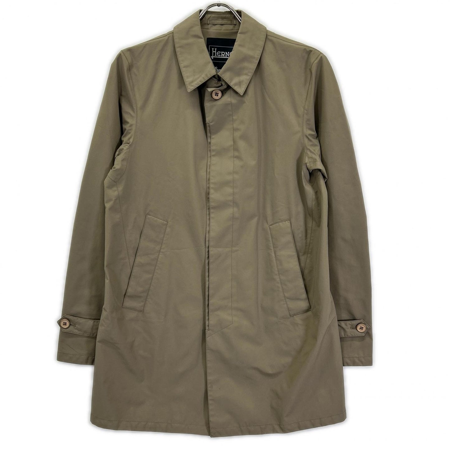 HERNO ヘルノ ベージュ ナイロン GORE-TEX Laminar ステンカラーコート コート