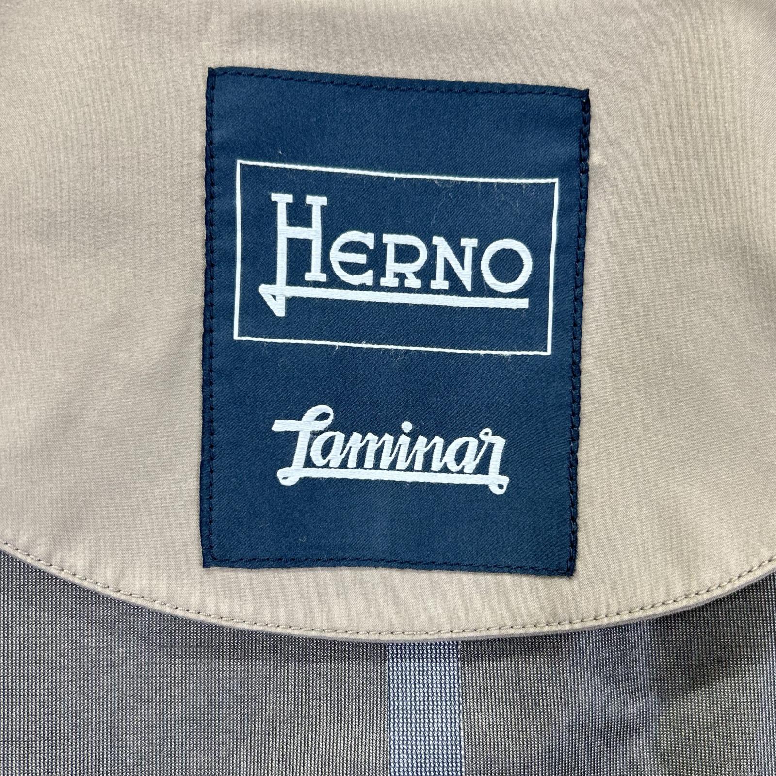 HERNO ヘルノ ベージュ ナイロン GORE-TEX Laminar ステンカラーコート コート