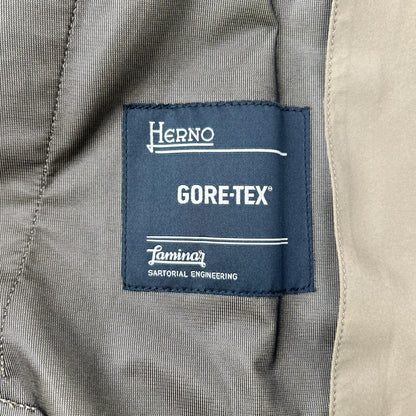 HERNO ヘルノ ベージュ ナイロン GORE-TEX Laminar ステンカラーコート コート