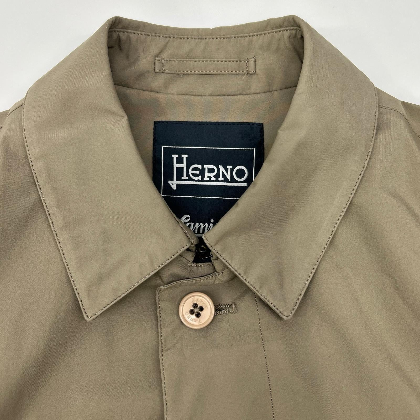 HERNO ヘルノ ベージュ ナイロン GORE-TEX Laminar ステンカラーコート コート