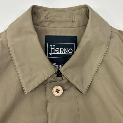 HERNO ヘルノ ベージュ ナイロン GORE-TEX Laminar ステンカラーコート コート