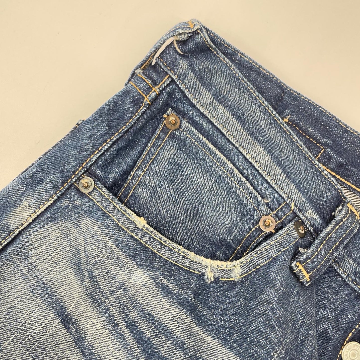 LEVI'S リーバイス 00年製 インディゴ ボタン裏555 バレンシア工場 501XX ボタンフライ ストレートデニムパンツ ボトムス