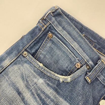 LEVI'S リーバイス 00年製 インディゴ ボタン裏555 バレンシア工場 501XX ボタンフライ ストレートデニムパンツ ボトムス
