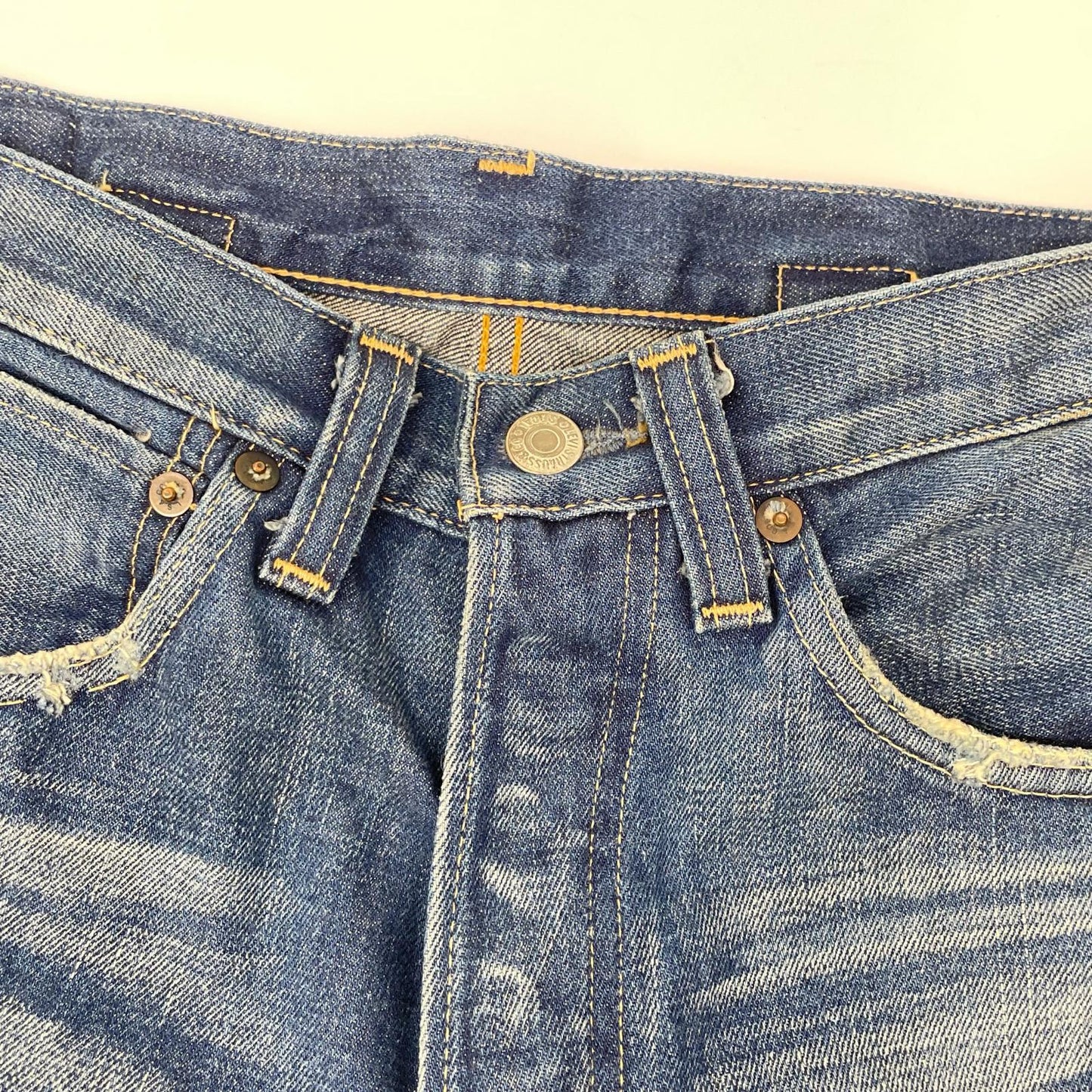 LEVI'S リーバイス 00年製 インディゴ ボタン裏555 バレンシア工場 501XX ボタンフライ ストレートデニムパンツ ボトムス