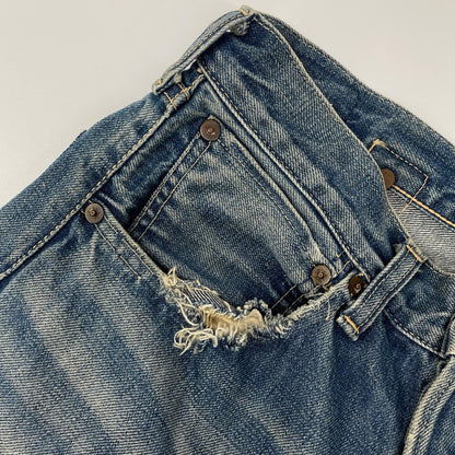 LEVI'S リーバイス 37501-006 インディゴ 37年復刻 シンチバック 501 ストレートデニムパンツ ボトムス