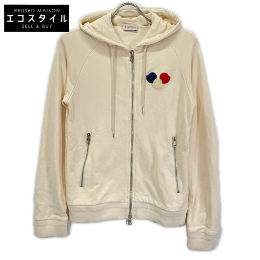 MONCLER モンクレール 16年 アイボリー トリプルワッペン ジップアップパーカー トップス
