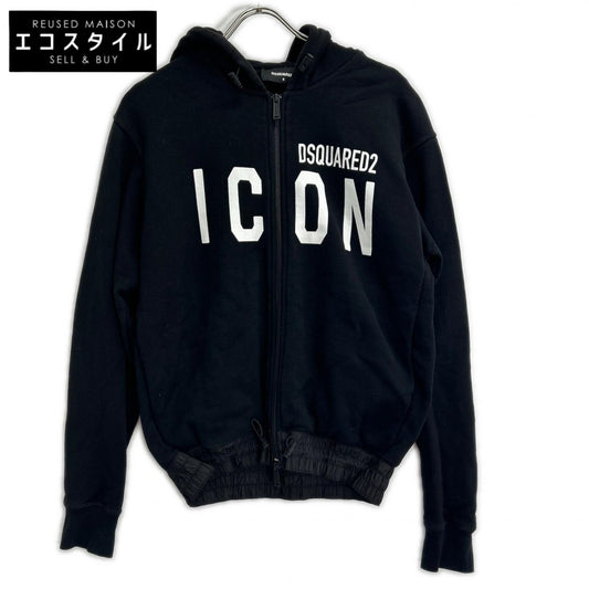 DSQUARED2 ディースクエアード S79HG0004 ブラック ICON ジップアップ ジャケット トップス