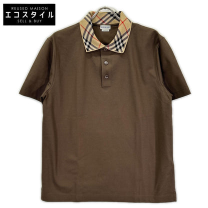 BURBERRY バーバリー 26SS 81326081 セピアブラウン チェックカラー コットンポロシャツ トップス