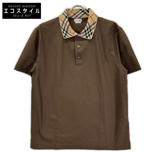 BURBERRY バーバリー 26SS 81326081 セピアブラウン チェックカラー コットンポロシャツ トップス