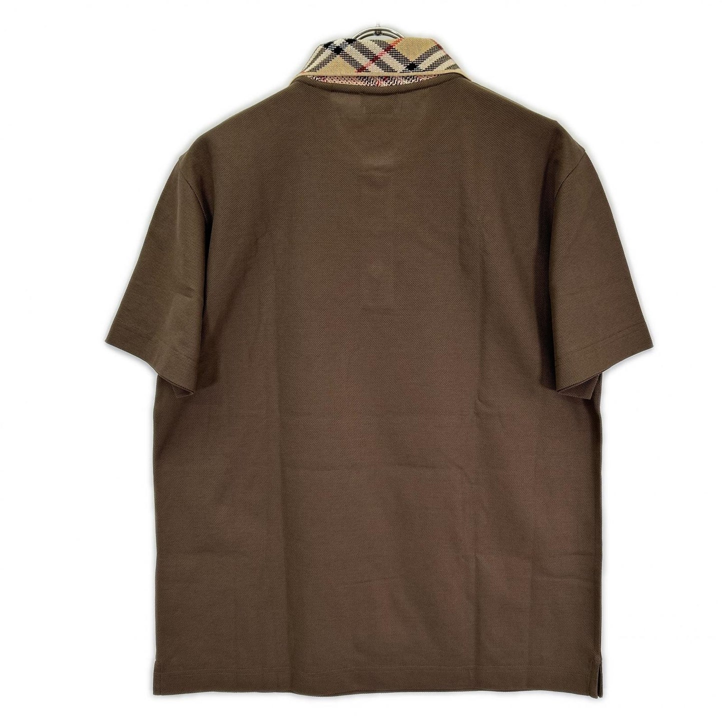 BURBERRY バーバリー 26SS 81326081 セピアブラウン チェックカラー コットンポロシャツ トップス