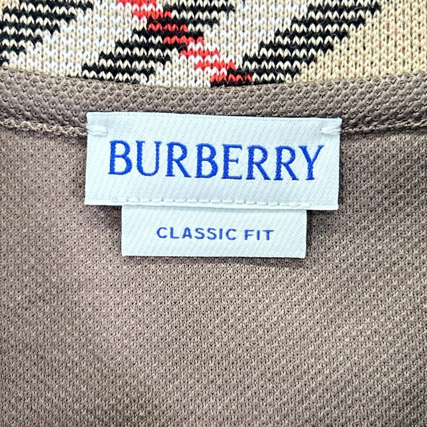 BURBERRY バーバリー 26SS 81326081 セピアブラウン チェックカラー コットンポロシャツ トップス