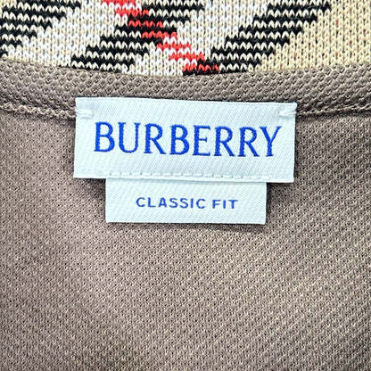 BURBERRY バーバリー 26SS 81326081 セピアブラウン チェックカラー コットンポロシャツ トップス