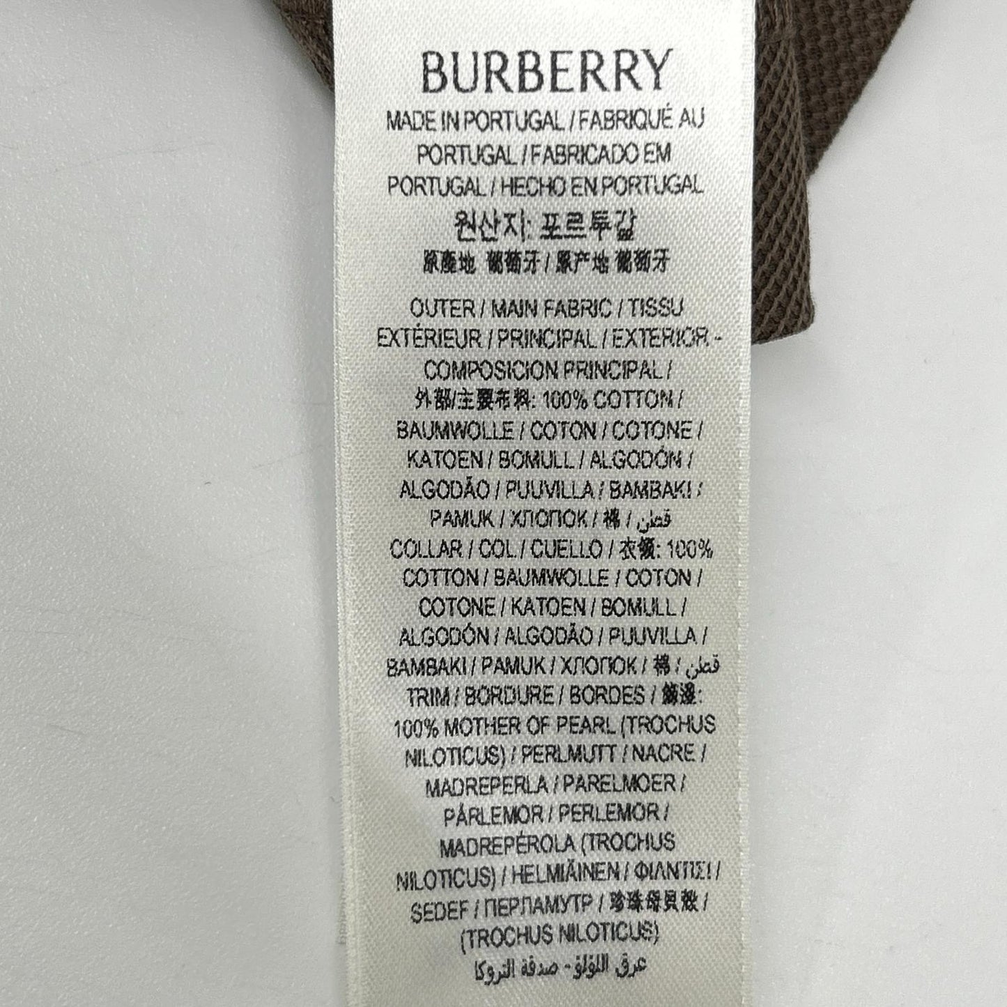 BURBERRY バーバリー 26SS 81326081 セピアブラウン チェックカラー コットンポロシャツ トップス