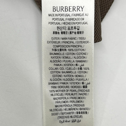 BURBERRY バーバリー 26SS 81326081 セピアブラウン チェックカラー コットンポロシャツ トップス