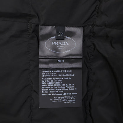PRADA プラダ 【美品/国内正規/24年製】29O364 トライアングルロゴプレート ベルト付 フーディダウン コート