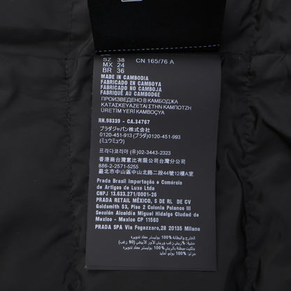 PRADA プラダ 【美品/国内正規/24年製】29O364 トライアングルロゴプレート ベルト付 フーディダウン コート