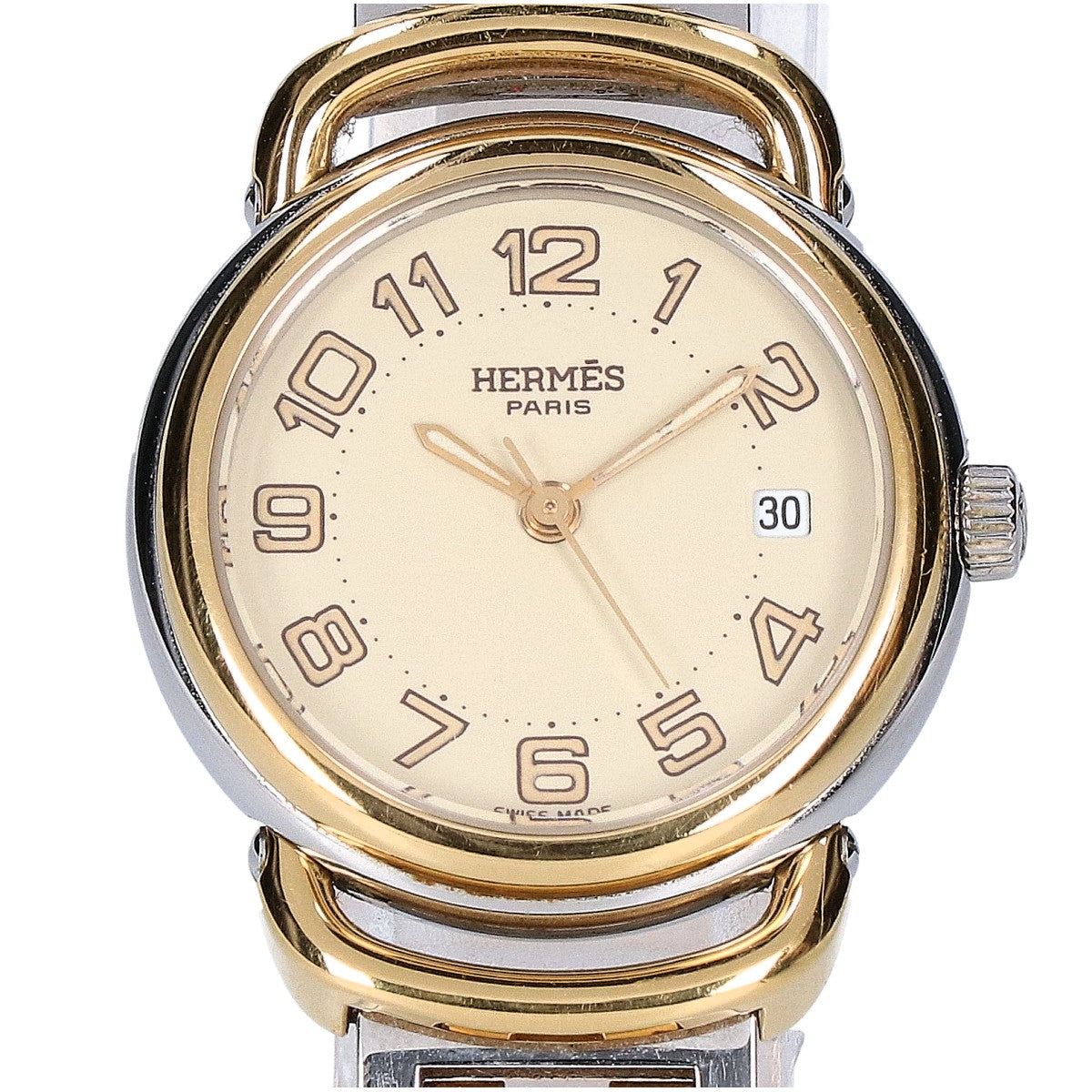 HERMES エルメス PU2.240 プルマン デイト クオーツ 腕時計