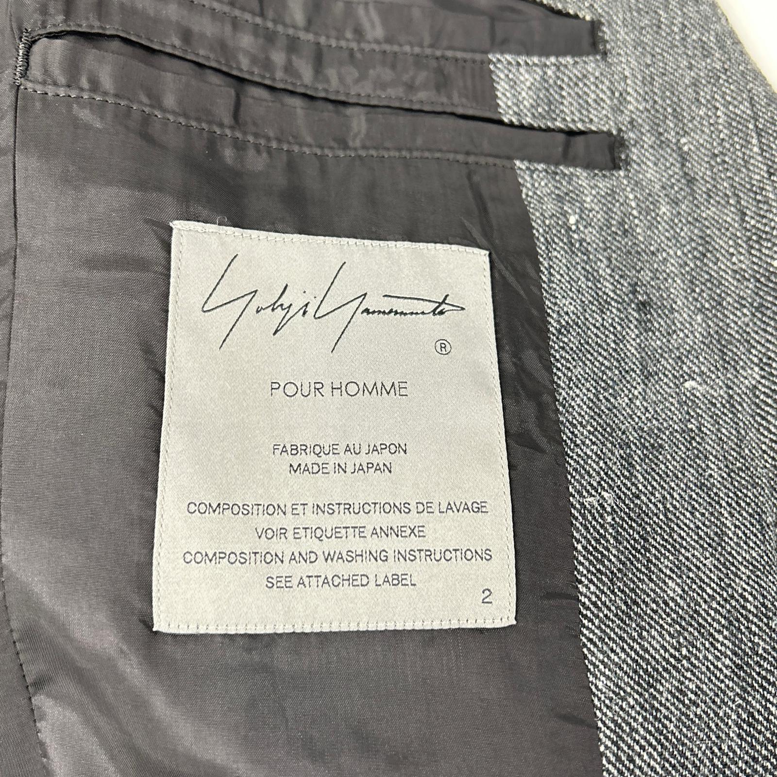 Yohji Yamamoto POUR HOMME ヨウジヤマモトプールオム 24SS HS-J24-302 グレー ラグランスリーブJK リネンツイル ジャケット ジャケット