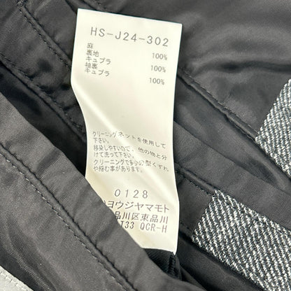 Yohji Yamamoto POUR HOMME ヨウジヤマモトプールオム 24SS HS-J24-302 グレー ラグランスリーブJK リネンツイル ジャケット ジャケット