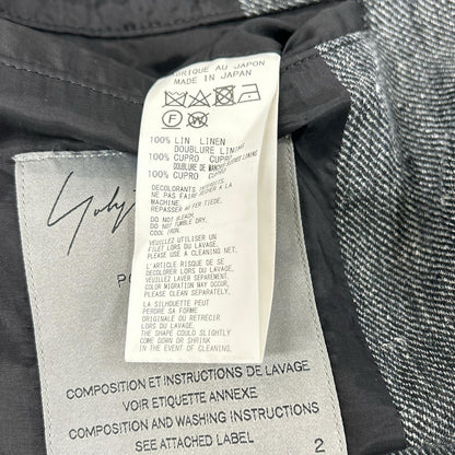 Yohji Yamamoto POUR HOMME ヨウジヤマモトプールオム 24SS HS-J24-302 グレー ラグランスリーブJK リネンツイル ジャケット ジャケット