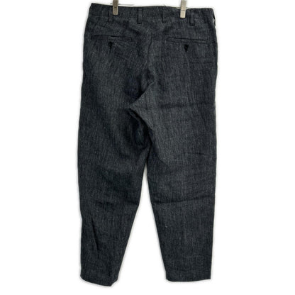 Yohji Yamamoto POUR HOMME ヨウジヤマモトプールオム 24SS HS-P37-302 グレー コインPK付き リネンツイル パンツ ボトムス