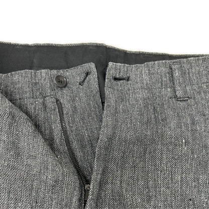 Yohji Yamamoto POUR HOMME ヨウジヤマモトプールオム 24SS HS-P37-302 グレー コインPK付き リネンツイル パンツ ボトムス
