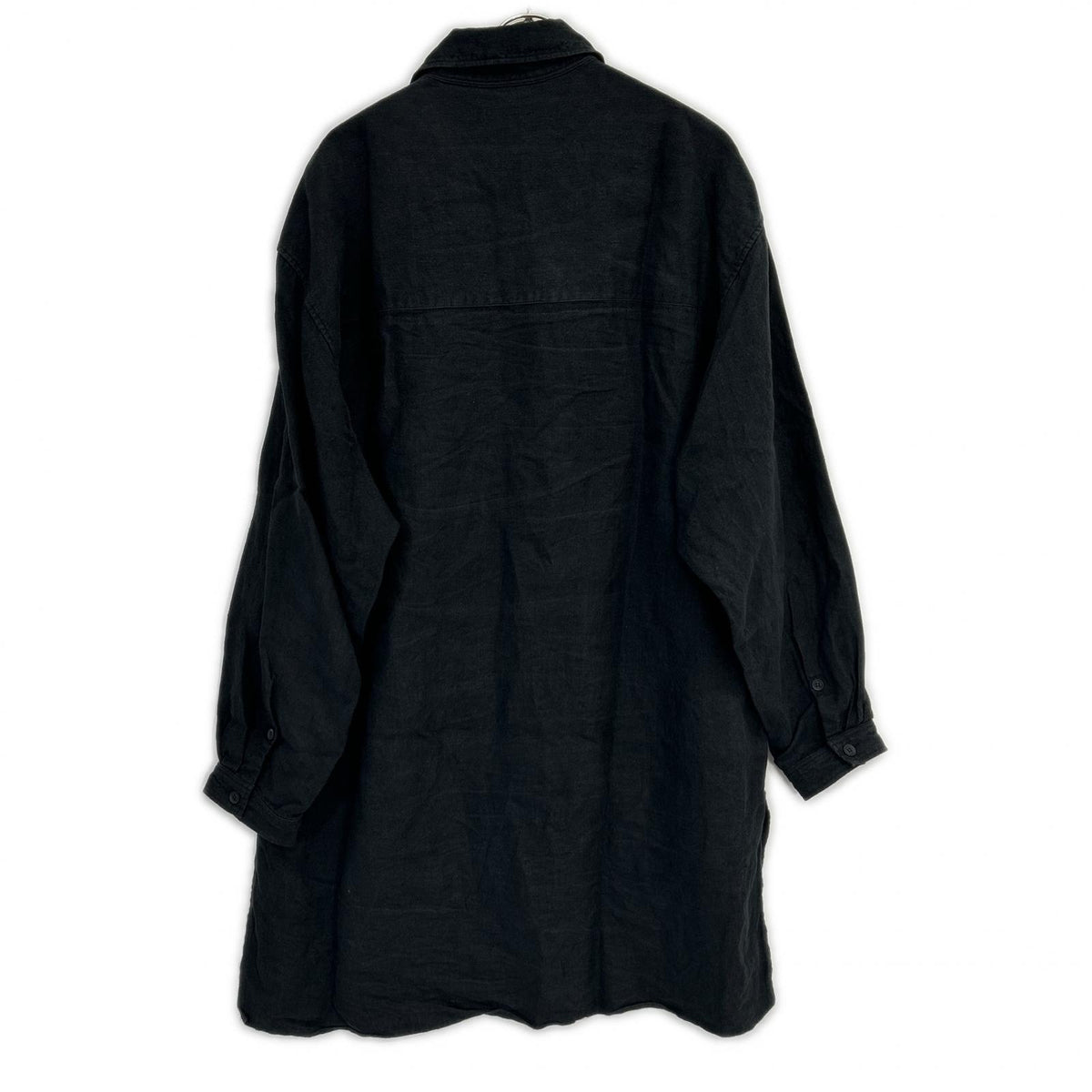 Yohji Yamamoto POUR HOMME ヨウジヤマモトプールオム 22SS HG-Y60-336 ブラック リネン トッパー ロングシャツ トップス