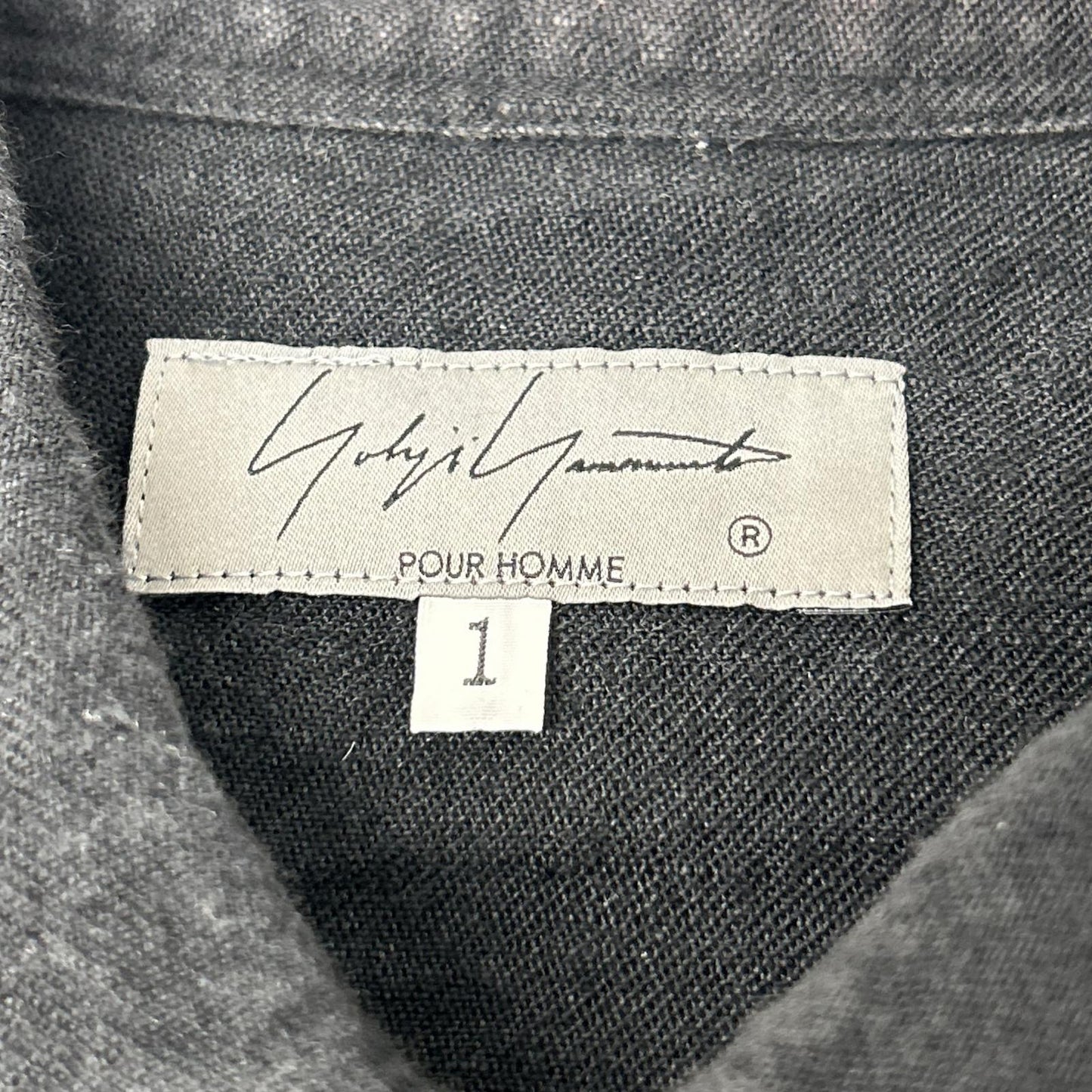 Yohji Yamamoto POUR HOMME ヨウジヤマモトプールオム 22SS HG-Y60-336 ブラック リネン トッパー ロングシャツ トップス