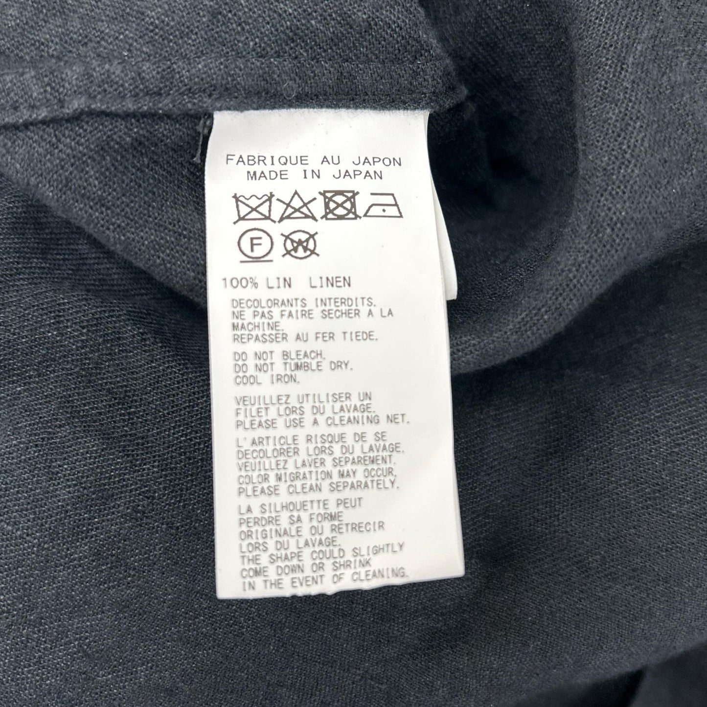 Yohji Yamamoto POUR HOMME ヨウジヤマモトプールオム 22SS HG-Y60-336 ブラック リネン トッパー ロングシャツ トップス